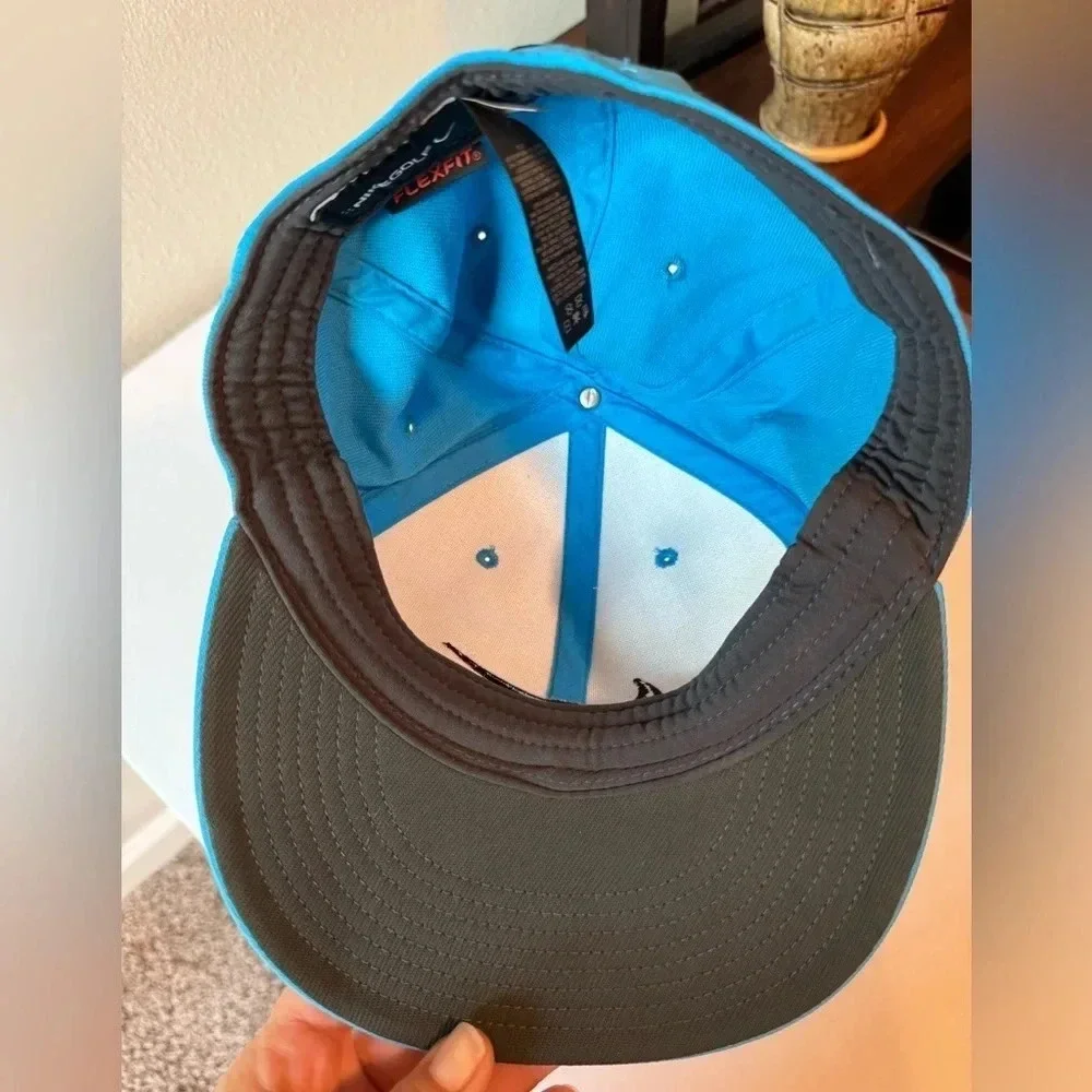 Nike FlexFit Golf Hat - blue and black, OSFM